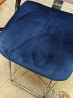 img 1 attached to Soft Velvet Stretch Armless Chair Slipcover In Navy Blue - BUYUE Task Office Chair Cover For Dustproof Protection And Washable Convenience review by Mitch Wright