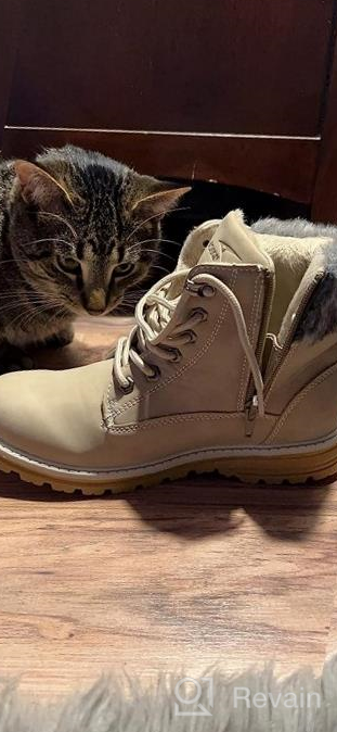 img 1 attached to Women'S Waterproof Duck Booties: Stay Warm & Dry In Winter With ASHION Combat Boots! review by Gina Cravalho