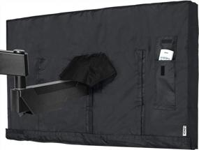 img 4 attached to 65-Inch Outdoor TV Cover With Universal Mount, Weatherproof Bottom Cover, And Heavy-Duty Smart Remote Cover For LED Flatscreen TVs