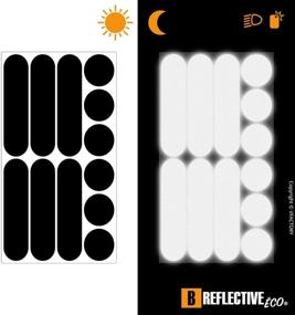 img 3 attached to 🚲 B REFLECTIVE Éco Multi (2 Pack) Retro Reflective Stickers Kit: Enhance Night Visibility Safety for Bikes, Strollers, Helmets, and more!