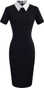 img 3 attached to HOMEYEE Celebrity Business Bodycon Dresses Women's Clothing : Dresses