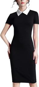 img 4 attached to HOMEYEE Celebrity Business Bodycon Dresses Women's Clothing : Dresses