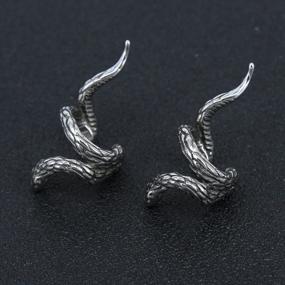 img 2 attached to Stainless Steel Ear Cuff Clip On Earrings No Piercing Punk Hoop Variety