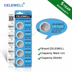 img 3 attached to Long-Lasting And Reliable CELEWELL CR1225 3V Lithium Battery - 5 Pack With 5-Year Warranty