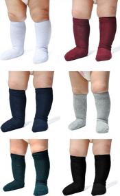 img 3 attached to Stay Cozy And Stylish With EPEIUS Unisex-Baby Knee High Socks - Pack Of 3/6