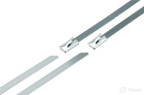 img 1 attached to 14-inch Pack of 5 Stainless Steel Locking Ties for Design Engineering 010202