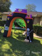 img 1 attached to Spooky 8-Foot Tree Yard Art Inflatable Halloween Display - ProductWorks Scary Décor review by Brad Arthur