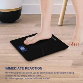 img 1 attached to Точно отслеживайте свой вес с помощью цифровых весов для ванной HIPPIH — большой дисплей и технология Step-On