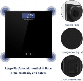 img 2 attached to Accurately Track Your Body Weight With HIPPIH Digital Bathroom Scale - Large Display & Step-On Technology