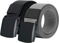 premium tactical waist belts bundle: military webbing tactical wide waist 3-pack in black logo