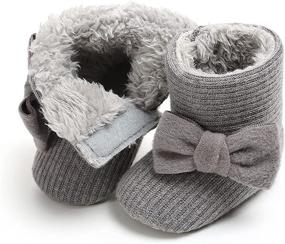 img 3 attached to Nomere Anti Slip Bowknot Toddler Newborn Boys' Shoes ~ Boots