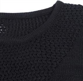 img 1 attached to Shermie Loose Knitted Sweaters For Women With Crew Neck And Long Sleeves In Stitching Colors, Perfect For Trendy Fashion