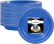 100 count exquisite dark blue plastic dessert/salad plates - elegant disposable plates (10 inch) logo