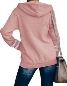 img 1 attached to PINKMSTYLE Women'S Color Block Fleece Hoodie Jacket: Perfect For Active Workouts With Convenient Pockets