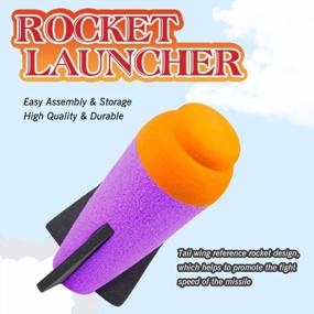 img 2 attached to Nerf N-Strike Elite Series Aevdor Mega Missile Refill - 8 Pack Foam Rockets Bullets For Blaster Gun (Purple)