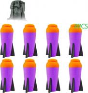 nerf n-strike elite series aevdor mega missile refill - 8 pack foam rockets bullets for blaster gun (purple) logo