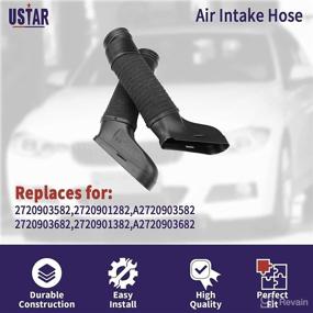 img 1 attached to 🛠️ USTAR Air Intake Hose Inlet Duct Tube Kit for Mercedes Benz W204 W212 C300 C350 E350, Replacing 2720903582, 2720901282, A2720903582, 2720903682, 2720901382, A2720903682 (Left Right Pack) - Improved SEO