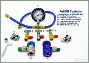 img 3 attached to 🚗 Lu-Hawk Automotive AC Recharge Kit for R1234YF & R134A, All-in-One Solution for Recharging R1234YF and R134A Systems, Also Compatible with Fridges. (R134A & R1234YF Combo Kit)