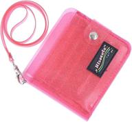 👛 transparent photocards lanyard women's wallets with glitter accents - a fashionable addition to handbags logo