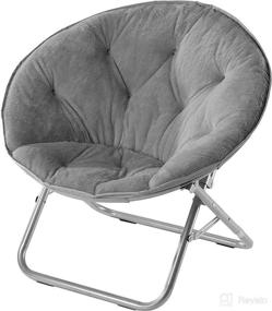 img 1 attached to Urban Shop Saucer Chair White Furniture : Game & Recreation Room Furniture