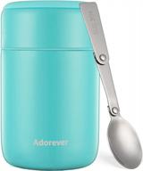 stay hot and enjoy fresh meals anytime: adorever leakproof thermos with spoon logo