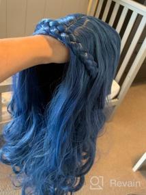img 6 attached to Получите свой идеальный костюм Эви с синим париком Mersi с косой для женщин - идеально подходит для Хэллоуина и вечеринок в стиле аниме (S036)