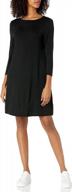 👗 amazon essentials women's boatneck sleeve dress - stylish women's clothing logo