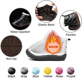 img 2 attached to Warm Snow Boots For Boys And Girls - Water Repellent Outdoor Winter Shoes (Toddler/Little Kid/Big Kid)