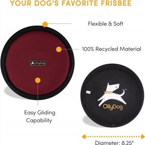 img 3 attached to OllyDog Flyer Disc, Dog Frisbee, Lightweight And Floating, Dog Toys Interactive, Dog Stuff, Gentle On Teeth And Gums, (Vino)