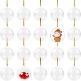img 4 attached to 20 Clear Fillable Christmas Ball Ornaments - 60Mm | Decorate Xmas Tree, Birthdays & Parties!