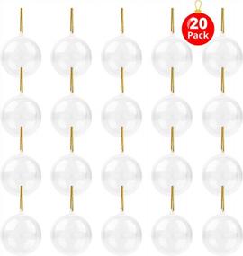 img 3 attached to 20 Clear Fillable Christmas Ball Ornaments - 60Mm | Decorate Xmas Tree, Birthdays & Parties!