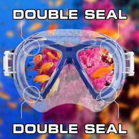 img 1 attached to Experience Clear & Vivid Snorkeling With The Reef Tourer Adult X-Plore 2-Window Mask