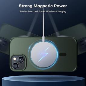 img 2 attached to TAURI 5-in-1 Magnetic iPhone 14 Case [Compatible with MagSafe] + 2 Screen Protectors + 2 Camera Lens Protectors, Military Grade Drop Protection, Translucent Matte Slim Case 6.1 Inch, Green