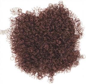 img 1 attached to 🎨 Craft Hair Kit, Brown 1/2" Curls, 4-Ounce - Creativity Street CKC5201
