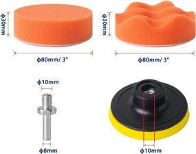 img 3 attached to STUHAD 3-Inch Polishing Pad Kit, 24pcs Sponge Buffing Pads for Car Foam Drill, Drill Buffer Attachment for Waxing, Polishing, and Sealing Glaze - Boost Your Car's Shine!