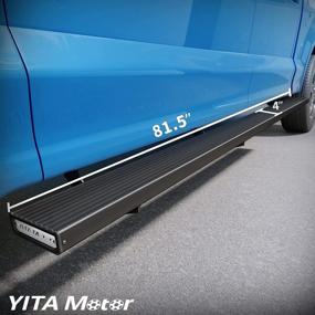 img 2 attached to Высококачественные подножки для грузовиков Chevy Silverado и GMC Sierra - YITAMOTOR Алюминиевые черные боковые подножки и подножки