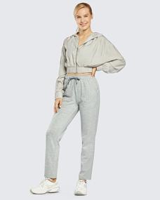 img 1 attached to Stay Comfy In Style With OUGES Women'S High Waisted Jogger Pants With Pockets And Drawstring
