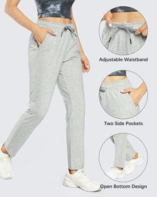 img 2 attached to Stay Comfy In Style With OUGES Women'S High Waisted Jogger Pants With Pockets And Drawstring