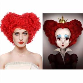 img 1 attached to Будь королевой сердец: парик STfantasy Curly Beehive для женщин и девочек-идеально подходит для Хэллоуина, аниме-вечеринок и косплея!