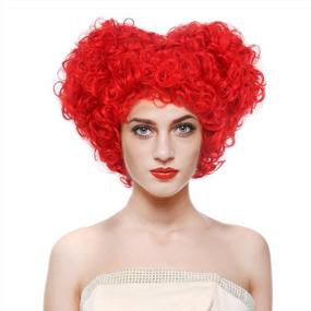 img 4 attached to Будь королевой сердец: парик STfantasy Curly Beehive для женщин и девочек-идеально подходит для Хэллоуина, аниме-вечеринок и косплея!