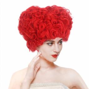 img 2 attached to Будь королевой сердец: парик STfantasy Curly Beehive для женщин и девочек-идеально подходит для Хэллоуина, аниме-вечеринок и косплея!