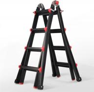 15ft aluminum telescoping extension ladder - multi-position, collapsible & 300lb capacity! logo