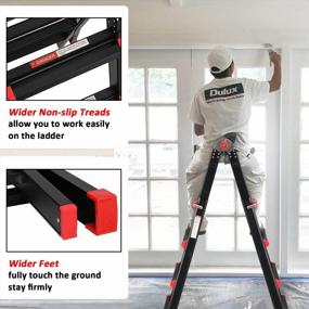 img 2 attached to 15Ft Aluminum Telescoping Extension Ladder - Multi-Position, Collapsible & 300Lb Capacity!