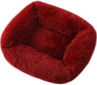 la la pet® donut dog cat bed: cozy, calming, and self-warming 🍩 pet bed for improved sleep – red, small to medium dogs and cats logo