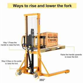 img 2 attached to APOLLOLIFT Forklift Pallet Stacker Material Lifter With 63" Lifting Height And 2200Lbs Max. Capacity - Set Of 2
