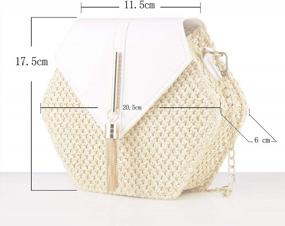 img 2 attached to Handmade Straw Bags For Women - Stylish Additions To Your Boho Collection