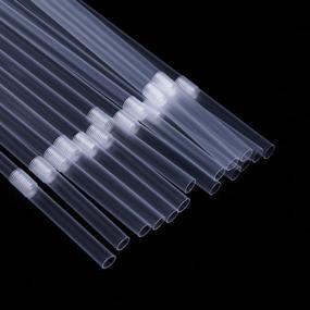 img 2 attached to Clear Straws,500 Pcs Plastic Flexible Disposable Drinking Straws.(0.23'' Diameter And 7.7" Long)