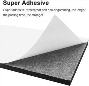 img 1 attached to 12 Inch X 1/2 Inch X 59 Inch Neoprene Foam Insulation Sheets With Adhesive - Multi-Function Soundproof Large Marine Closed Cell Rubber Roll (Black)