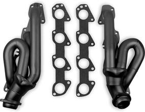 img 4 attached to 🔥 Enhance Performance with Flowtech 91950FLT Shorty Headers - Sleek Black Painted Design