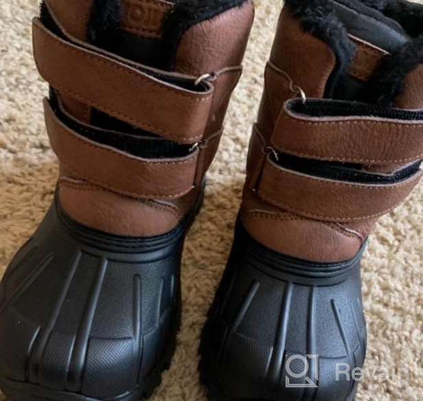 img 1 attached to Amoji Waterproof Winter Outdoor Boots for Little Boys review by Terrence Tucker